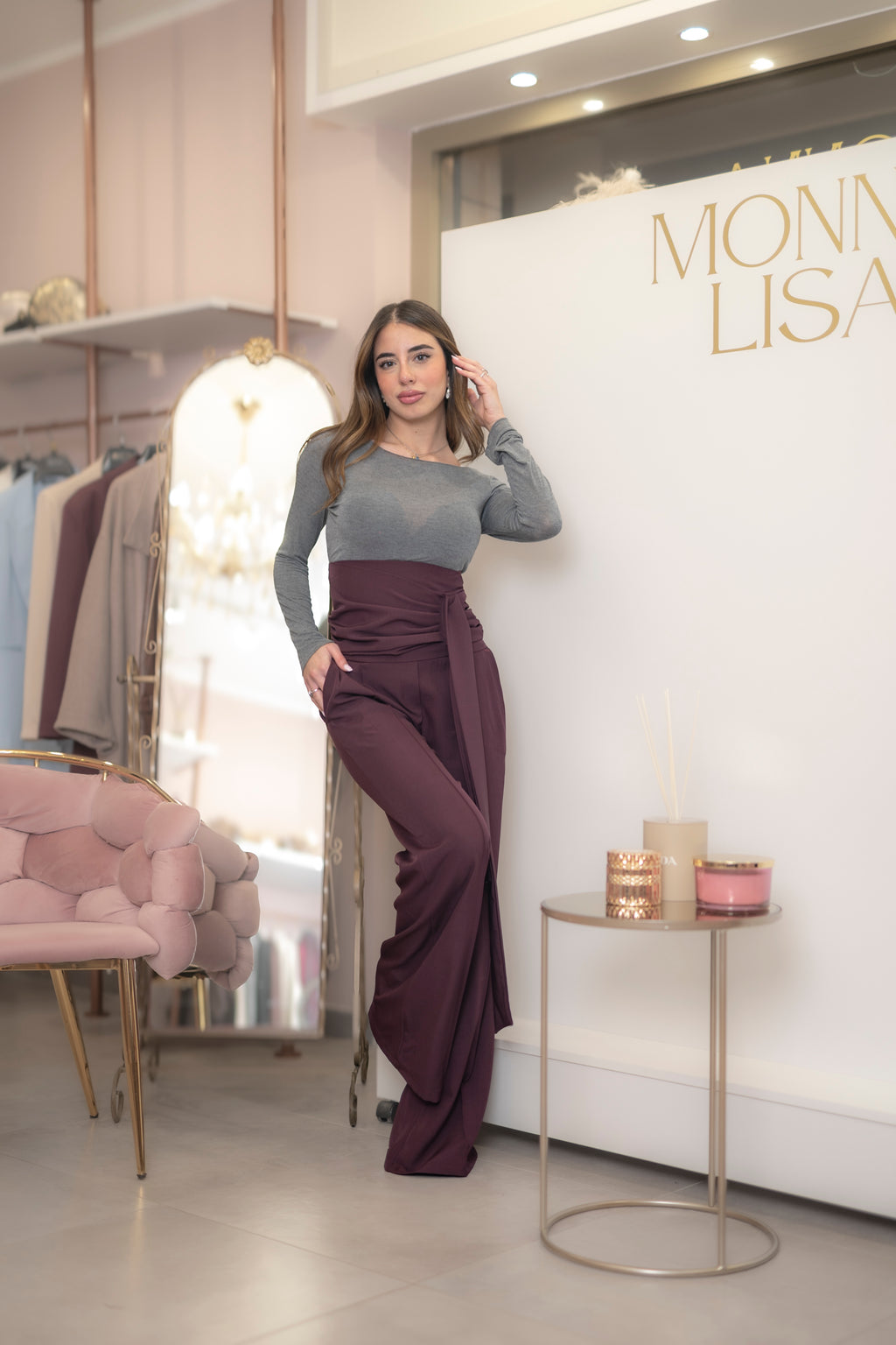 Pantalone fondo largo kimy